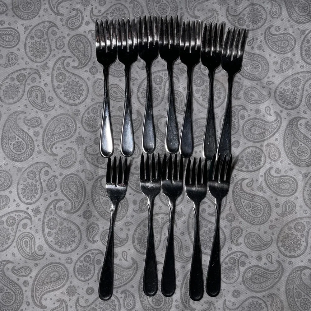 Lot 12 Oneida USA Stainless Steel Salad Cake Forks Classic Pattern